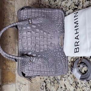 Brahmin Micaela Grey Tetra Satchel
